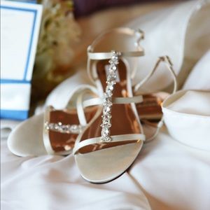 Badgley Mischka Carley Embellished Wedge Sandal